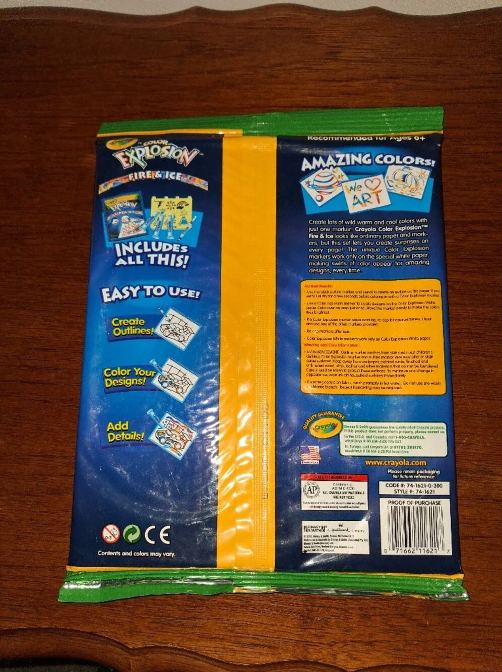 Crayola Color Explosion White Fire & Ice Markers - Blue Green Yellow Orange